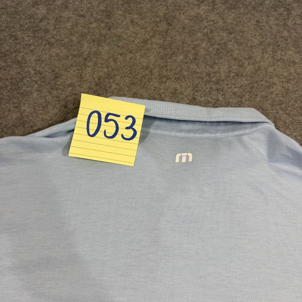 Travis Mathew Blue Short Sleeve Nemats Pima Cotton Polo Shirt Men's Size XL - Picture 8 of 8